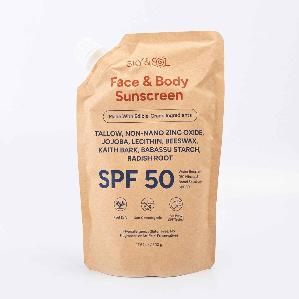 Face and Body Sunscreen Kraft Bag SPF 50 - 500g